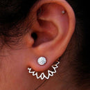 2020 New Fashion Simulated Pearls Pendient Angel Wings Leaf Feather Flowers Stud Earrings For Women Wedding Jewelry