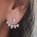 2020 New Fashion Simulated Pearls Pendient Angel Wings Leaf Feather Flowers Stud Earrings For Women Wedding Jewelry