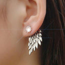 2020 New Fashion Simulated Pearls Pendient Angel Wings Leaf Feather Flowers Stud Earrings For Women Wedding Jewelry