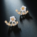 2020 New Fashion Simulated Pearls Pendient Angel Wings Leaf Feather Flowers Stud Earrings For Women Wedding Jewelry
