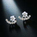 2020 New Fashion Simulated Pearls Pendient Angel Wings Leaf Feather Flowers Stud Earrings For Women Wedding Jewelry