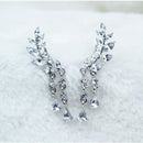 2020 New Fashion Simulated Pearls Pendient Angel Wings Leaf Feather Flowers Stud Earrings For Women Wedding Jewelry