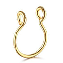 1pcs U Shaped Fake Nose Ring Lip Hoop Septum Rings Stainless Steel Nose Piercing Fake Piercing Oreja Pircing Jewelry