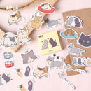 45pcs/pack Playful Cats Cute Decorative Stickers Scrapbooking Stick Label Diary Journal Stickers Stationery Album Stickers