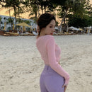 Pink Black Green Black Women Cardigans 2020 Fashion Slim Ladies Knitted Sweater Crop Top Long Sleeve Buttons Sweater