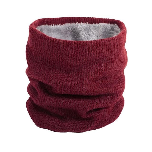 Unisex Knitted Warm Scarf Winter Autumn Ring Women Bandana Solid Scarf Fleece Men Headband Neck Scarf Shawl