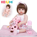 Wholesale KEIUMI Full Silicone Vinyl Reborn Baby Dolls Fashion Waterproof Doll Baby Toy For Kids Birthday Gifts Playmate
