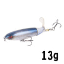 1 Pcs 10cm/14cm Topwater Fishing Lure Whopper Popper Artificial Bait Hard Plopper Soft Rotating Tail Fishing Tackle Fishing Bait
