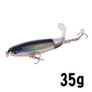 1 Pcs 10cm/14cm Topwater Fishing Lure Whopper Popper Artificial Bait Hard Plopper Soft Rotating Tail Fishing Tackle Fishing Bait