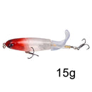 1 Pcs 10cm/14cm Topwater Fishing Lure Whopper Popper Artificial Bait Hard Plopper Soft Rotating Tail Fishing Tackle Fishing Bait