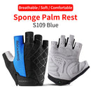 ROCKBROS Cycling Bike Half Short Finger Gloves Shockproof Breathable MTB Road Bicycle Gloves Men Women Sports Cycling Equipment