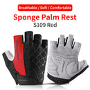 ROCKBROS Cycling Bike Half Short Finger Gloves Shockproof Breathable MTB Road Bicycle Gloves Men Women Sports Cycling Equipment