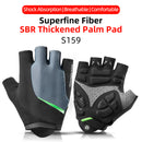 ROCKBROS Cycling Bike Half Short Finger Gloves Shockproof Breathable MTB Road Bicycle Gloves Men Women Sports Cycling Equipment