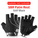 ROCKBROS Cycling Bike Half Short Finger Gloves Shockproof Breathable MTB Road Bicycle Gloves Men Women Sports Cycling Equipment