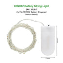 2M 5M 10M LED String lights Silver Wire Christmas Garlands Festoon led Fairy Light Christmas Decorations for Home Room Tree