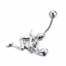 14G 316L surgical steel bar Nickel-free Retail Snake belly button ring fashion lizard lady body piercing navel belly jewelry