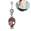14G 316L surgical steel bar Nickel-free Retail Snake belly button ring fashion lizard lady body piercing navel belly jewelry