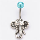 14G 316L surgical steel bar Nickel-free Retail Snake belly button ring fashion lizard lady body piercing navel belly jewelry