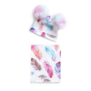Baby Cotton Hat  Autumn Winter Children's Scarf Hat Sets  Bowknot Ear Baby Girl Boy Warm Beanies