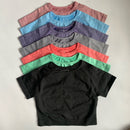 Women's Seamless Short Sleeve Crop Top Yoga Shirts Slim Fit Running Fitness T-shirts Workout Tops For Women Gym Sport Cycling