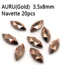 20pcs Marquise Nail Rhinestones Crystals Flatback Glass Stones Manicure Nail Art Decoration Charms Gem Jewelry Accessories