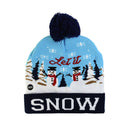 LED Christmas Hat Sweater Knitted Beanie Christmas Light Up Knitted Hat Christmas Gift for Kids Xmas 2022New Year Decorations