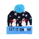 LED Christmas Hat Sweater Knitted Beanie Christmas Light Up Knitted Hat Christmas Gift for Kids Xmas 2022New Year Decorations