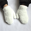 Warmom Plush Thick Warm Baby Gloves Winter Plus Velvet Mittens Children Kid Coral Fleece Full Finger Gloves For 1-4Y Kids Gloves