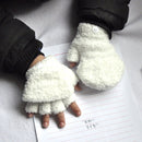 Warmom Plush Thick Warm Baby Gloves Winter Plus Velvet Mittens Children Kid Coral Fleece Full Finger Gloves For 1-4Y Kids Gloves