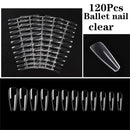 100pcs/box Full Cover Fake Nail Artificial Press on Long Ballerina Clear/Natural/white False Coffin Nails Art Tips Manicure Tool