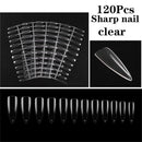 100pcs/box Full Cover Fake Nail Artificial Press on Long Ballerina Clear/Natural/white False Coffin Nails Art Tips Manicure Tool