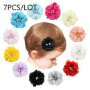 Cute 22 Colors Fashion Baby Girls Mini Chiffon Flowers Hair Clips Sweet Children Hairpins for Kids Hair Accessories