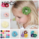 Cute 22 Colors Fashion Baby Girls Mini Chiffon Flowers Hair Clips Sweet Children Hairpins for Kids Hair Accessories