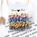 3PCS Vintage Velvet Scrunchie Leopard Scrunchies Set Elastic Hair Bands Headband Ponytail Holder Ties Rope Hair Accessories Gift