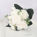 1 Bouquet 9 heads Artificial Flowers Peony Tea Rose Autumn Silk Fake Flowers for DIY Living Room Home Garden Wedding Decoration