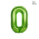 Cyuan 32/40inch green number balloons Foil Balloon Jungle Safari Birthday Balloon Party Baloon 0 1 2 3 4 5 6 7 8 9 globos Balls
