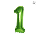 Cyuan 32/40inch green number balloons Foil Balloon Jungle Safari Birthday Balloon Party Baloon 0 1 2 3 4 5 6 7 8 9 globos Balls