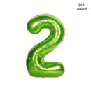 Cyuan 32/40inch green number balloons Foil Balloon Jungle Safari Birthday Balloon Party Baloon 0 1 2 3 4 5 6 7 8 9 globos Balls