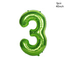 Cyuan 32/40inch green number balloons Foil Balloon Jungle Safari Birthday Balloon Party Baloon 0 1 2 3 4 5 6 7 8 9 globos Balls