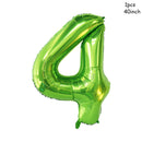 Cyuan 32/40inch green number balloons Foil Balloon Jungle Safari Birthday Balloon Party Baloon 0 1 2 3 4 5 6 7 8 9 globos Balls