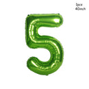 Cyuan 32/40inch green number balloons Foil Balloon Jungle Safari Birthday Balloon Party Baloon 0 1 2 3 4 5 6 7 8 9 globos Balls