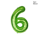 Cyuan 32/40inch green number balloons Foil Balloon Jungle Safari Birthday Balloon Party Baloon 0 1 2 3 4 5 6 7 8 9 globos Balls