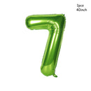 Cyuan 32/40inch green number balloons Foil Balloon Jungle Safari Birthday Balloon Party Baloon 0 1 2 3 4 5 6 7 8 9 globos Balls