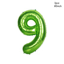 Cyuan 32/40inch green number balloons Foil Balloon Jungle Safari Birthday Balloon Party Baloon 0 1 2 3 4 5 6 7 8 9 globos Balls