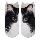 New Design 3D Printed Women Winter Christmas Socks Funny Creative Pet Cat Face Unisex Cotton Harajuku Ankle Socks Children Gift