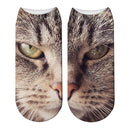 New Design 3D Printed Women Winter Christmas Socks Funny Creative Pet Cat Face Unisex Cotton Harajuku Ankle Socks Children Gift