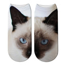 New Design 3D Printed Women Winter Christmas Socks Funny Creative Pet Cat Face Unisex Cotton Harajuku Ankle Socks Children Gift