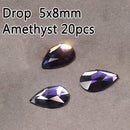20PCS AB Mix Colors Tips Nail Rhinestones flat Pixie crystal Drop diamonds 3D Manicure Nail Art Decoration Charms Jewelry