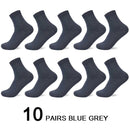 10 Pairs/Lot Men Bamboo Fiber Socks 2020 Hot Compression Autumn Long Black Business Casual Man Dress Sock Gifts Plus Size 42-45