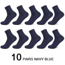 10 Pairs/Lot Men Bamboo Fiber Socks 2020 Hot Compression Autumn Long Black Business Casual Man Dress Sock Gifts Plus Size 42-45